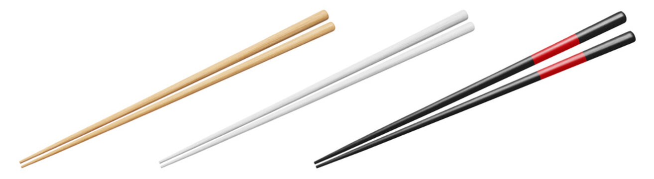 Set of chopsticks cut out