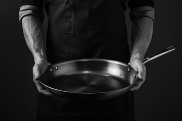 Man Holding Frying Pan