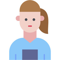 Vector Icon Player, sport girl, female, sportswomen