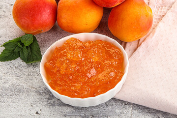 Sweet apricot jam homemade dessert