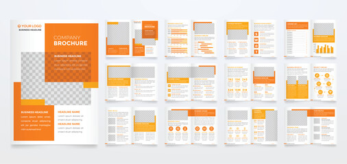 minimalist business brochure template with simple style and modern layout