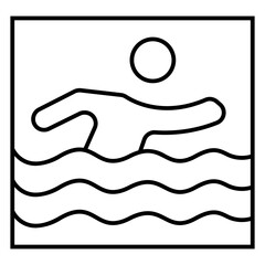 swimming icon vector