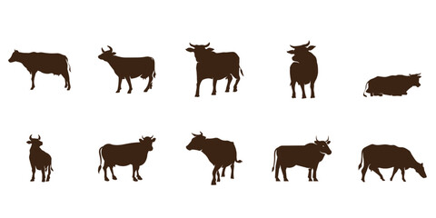 flat cow silhouette