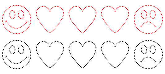 Tracing Practice for kids. Heart shape tracing worksheet. Valentine Day activity. Preschool centers vector isolated on white Background