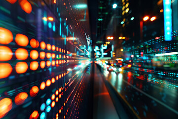 A digital background displaying live trade data, stocks and shares in motion, embodying the pulse of WallStreet 