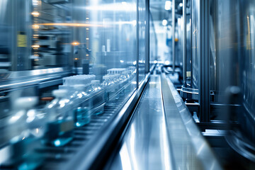 Fototapeta premium Industrial production of pharmaceuticals. AI generative.