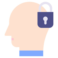 Vector Icon secure, mind, thought, user, human brain