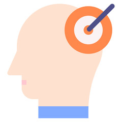 Vector Icon target, mind, thought, user, human brain