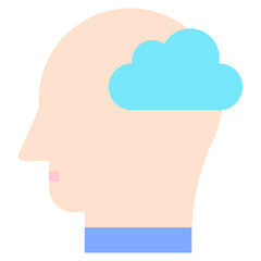 Vector Icon reaming, mind, thought, user, human brain