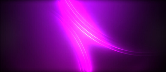 Obraz premium An electric blue light is illuminating a purple sky, creating a mesmerizing art pattern against the dark background