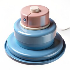 3D Render of a cake decorating turntable, on isolated white background, Generative AI