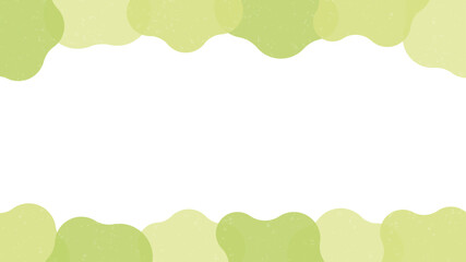 抽象的　シェイプ　ガサガサ　黄緑　手書き風　フレーム