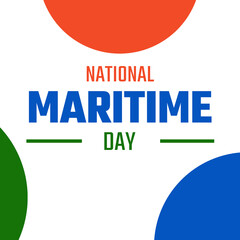 National Maritime Day 5th April Template, Export Import, Transport, Ocean, Maritime backdrop
