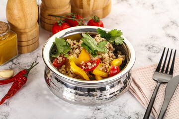 Dietary vegetarian quinoa with vegetables