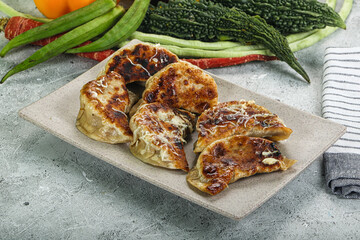 Japanese cuisine - traditional Gyoza dumplings