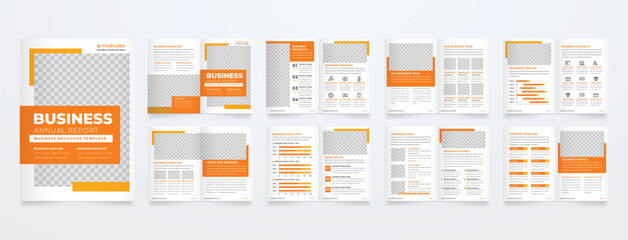 minimalist business brochure template with simple style and modern layout