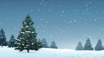 Classic Christmas Background , a classic Christmas background featuring a snowy landscape with a quaint village, decorated evergreen trees, and a starry night sky.