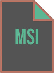 MSI File Icon fill Crisp corners