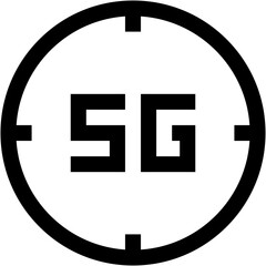 Vector Icon 5G Target, Technology, 5G, internet, wireless