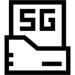 Vector Icon Document, Technology, 5G, internet, wireless