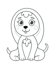 Obraz premium Animal Coloring Book Page For Kids