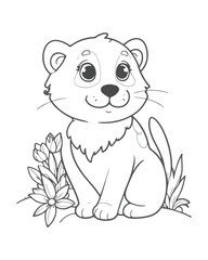Animal Coloring  Book Page For Kids