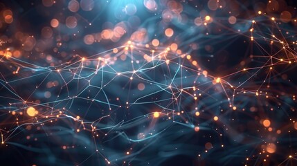 Obraz premium The image is showing a bunch of neuron connections in the brain which is responsible for memory, learning and emotions.