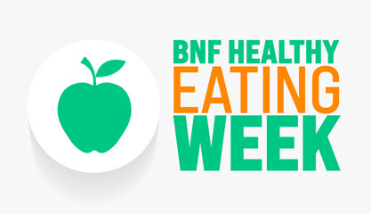 June is BNF Healthy Eating Week background template. Holiday concept. use to background, banner, placard, card, and poster design template.