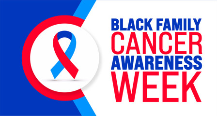 June is National Black Family Cancer Awareness Week background template. Holiday concept. use to background, banner, placard, card, and poster design template.