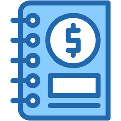 Vector Icon Accounting, book, cash, ledger, money
