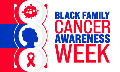 June is National Black Family Cancer Awareness Week background template. Holiday concept. use to background, banner, placard, card, and poster design template.