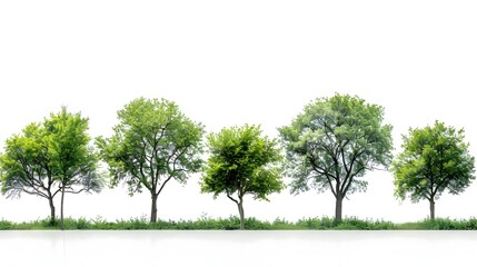 Fototapeta premium Verdant Collection of Trees in Idyllic Outdoor Landscape