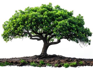 Lone Tree Standing Tall in Peaceful Natural Landscape