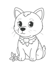 Coloring Book Page For Kids.
