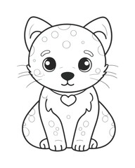 Coloring Book Page For Kids.