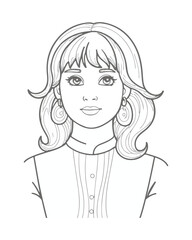 Women's Face Coloring Page