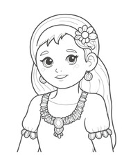 Women's Face Coloring Page