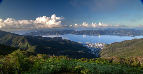 亜熱帯、入道雲、入江、