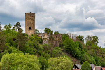 Ruins of Dobronice castle in Czech Republic.
