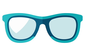 Fototapeta premium Glasses isolated on a white background. Vector illustration in flat style.