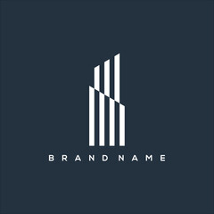 Obraz premium financial growth building logo vector