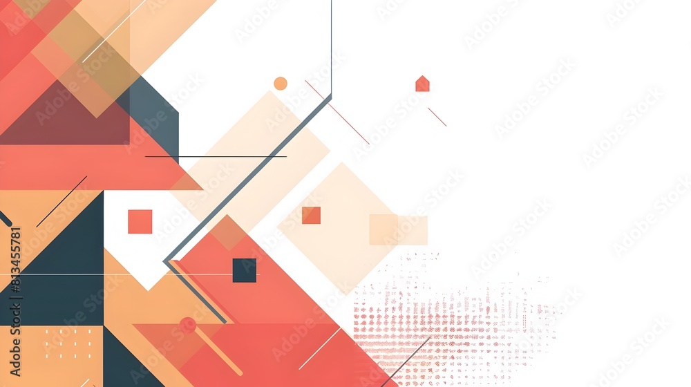 Fototapete minimalist geometric abstract background with ample copyspace and blended design elements