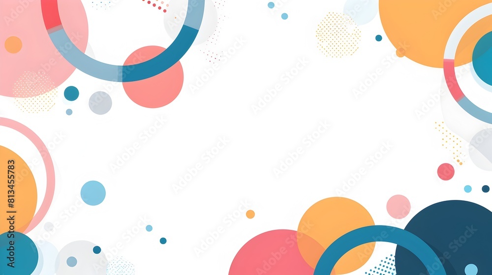 Aufkleber Minimalist Abstract Geometric Background with Ample Copyspace for Graphic Design or Digital Artwork