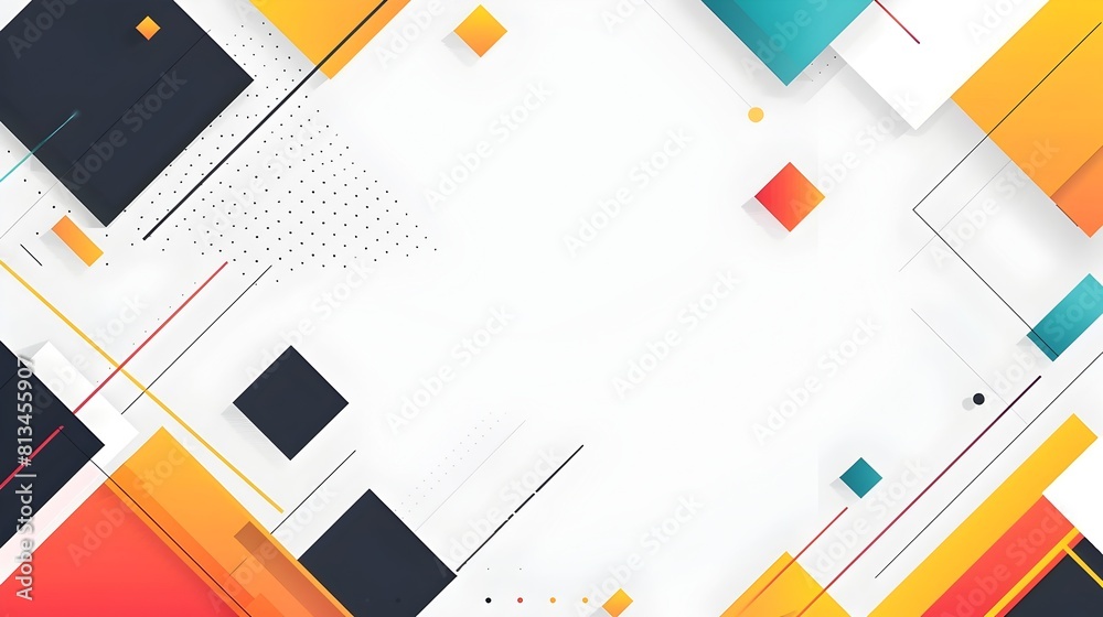 Fototapete vibrant geometric abstract background with blank copyspace and dynamic asymmetric composition