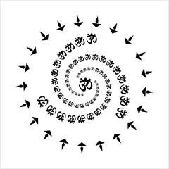 Aum (Om) The Holy Motif Design
