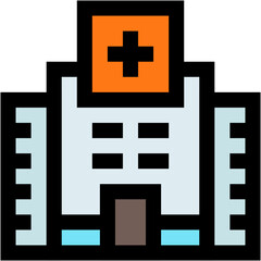 Obraz premium Vector Icon hospital, healthcare and medical. hospital building, health clinic, hospitals