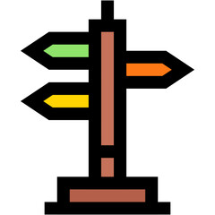Vector Icon direction, road sign, architecture and city, sign, direction sign