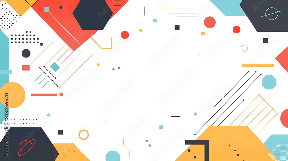 Leinwandbilder minimalist geometric abstract background with clean grid composition and ample copy space