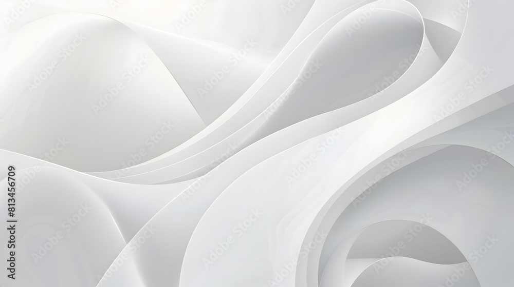 Fototapete dreamy abstract background with elegant flowing shapes and overlapping ellipses in flat geometric co