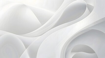 Dreamy Abstract Background with Elegant Flowing Shapes and Overlapping Ellipses in Flat Geometric Composition with Copyspace